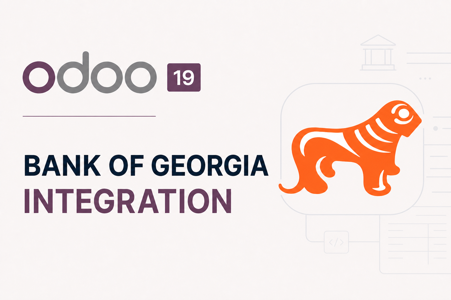 Bank of Georgia Integration for Odoo 19 module cover