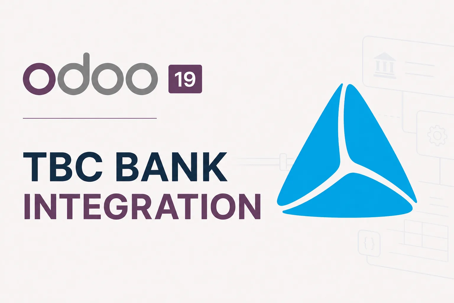 TBC ბანკის ინტეგრაცია Odoo 19-ისთვის — მოდულის ყდა